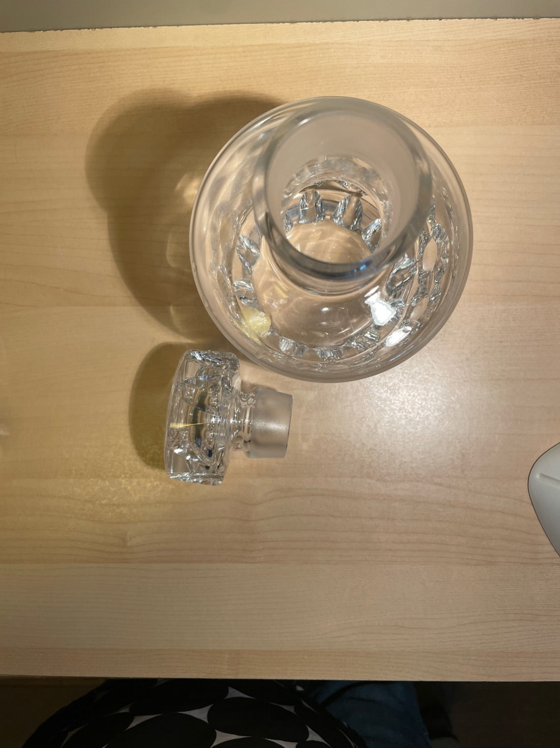Krystal karaffel m. 4 små glas